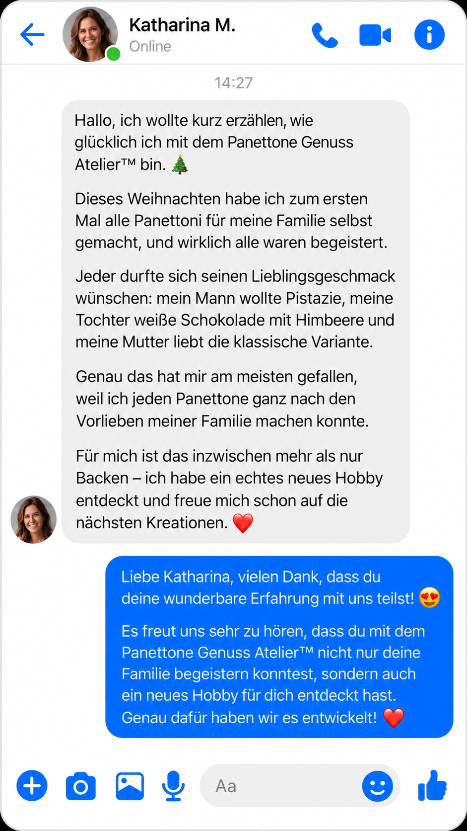 Rückmeldung zum Panettone Genuss Atelier™