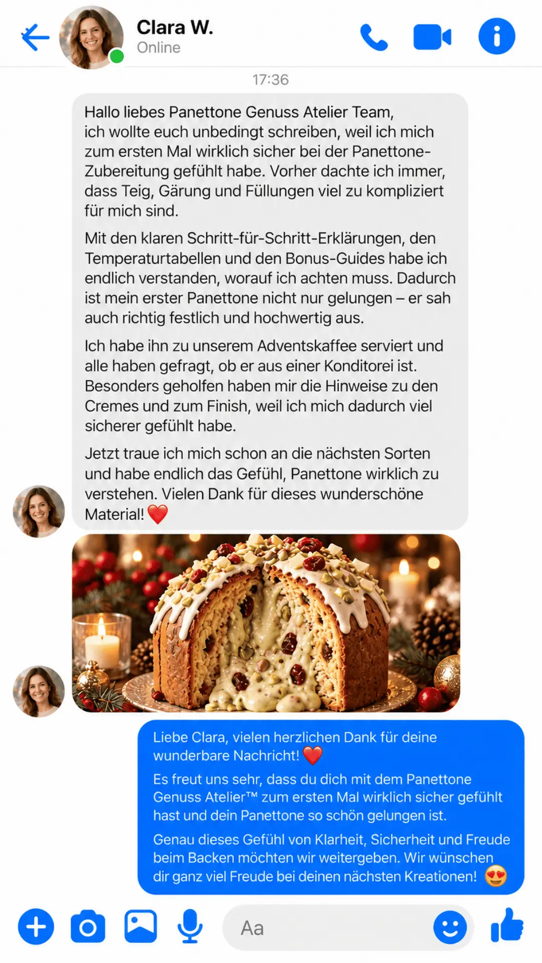 Rückmeldung zum Panettone Genuss Atelier™