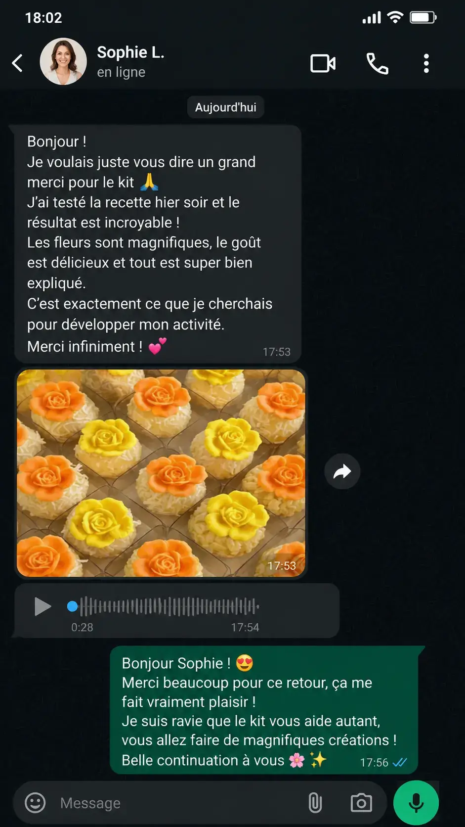 Conversation illustrative autour des brigadeiros floraux