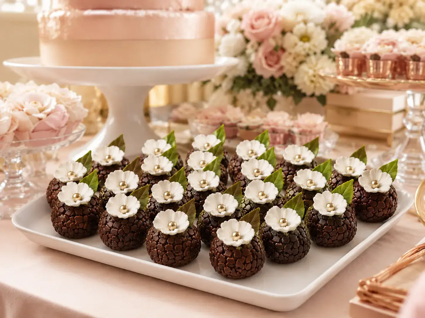Brigadeiro floral artisanal