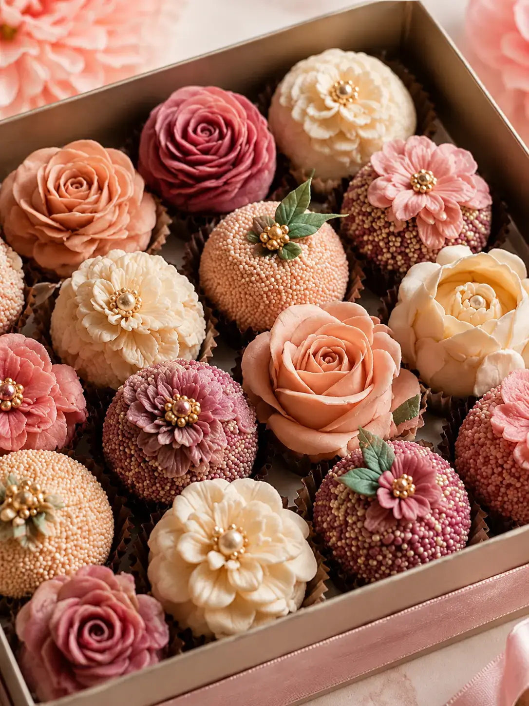 Brigadeiro floral artisanal
