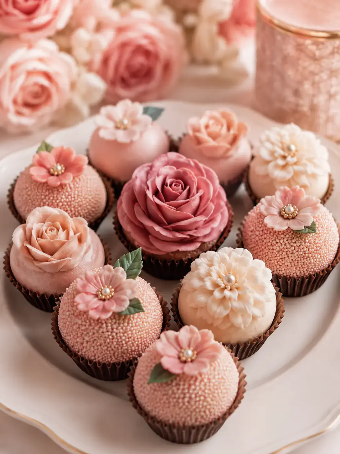 Brigadeiro floral artisanal
