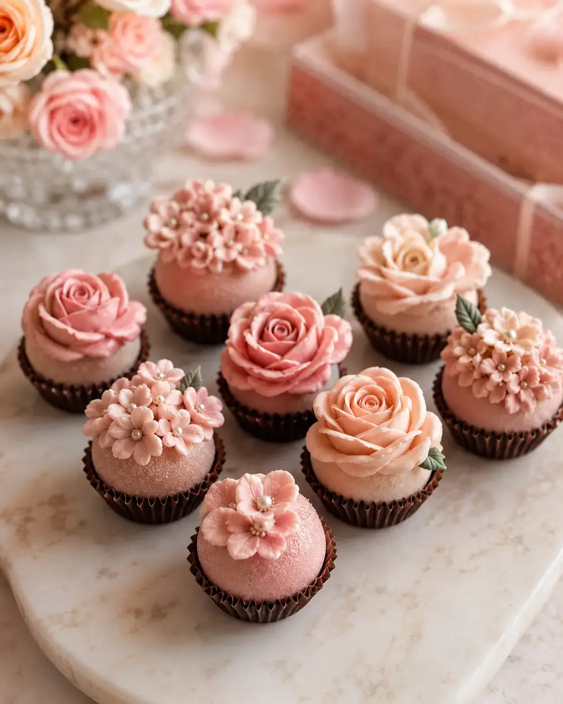 Brigadeiro floral artisanal